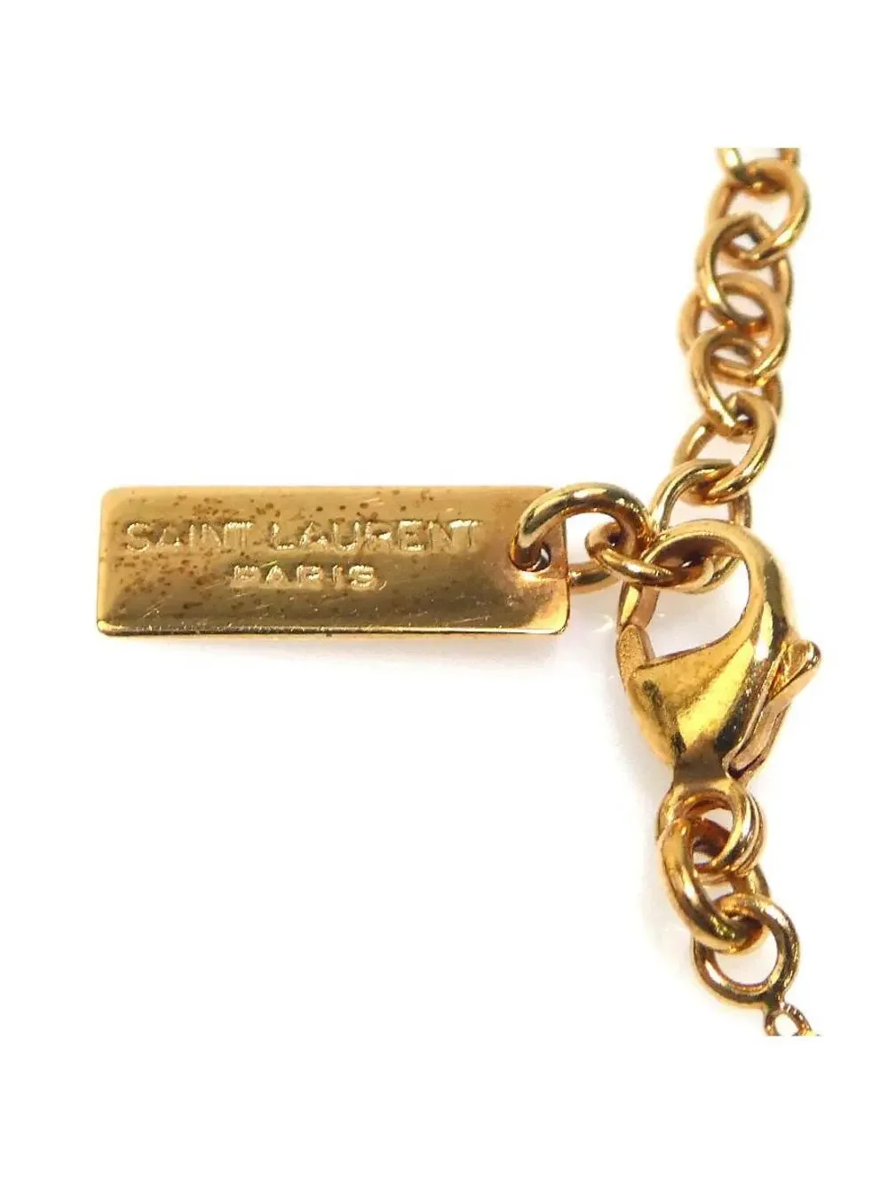 Auth Saint Laurent Ysl Logo Bracelet #293929S21B